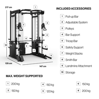 Smith Machine S9000 Multifunción Fitness Tech 