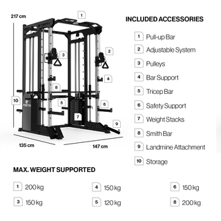 Maquina Smith Machine S8000 Máquina de Musculación