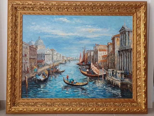 ÓLEO DOBLE ENMARCADO AUTOR G. PARRA