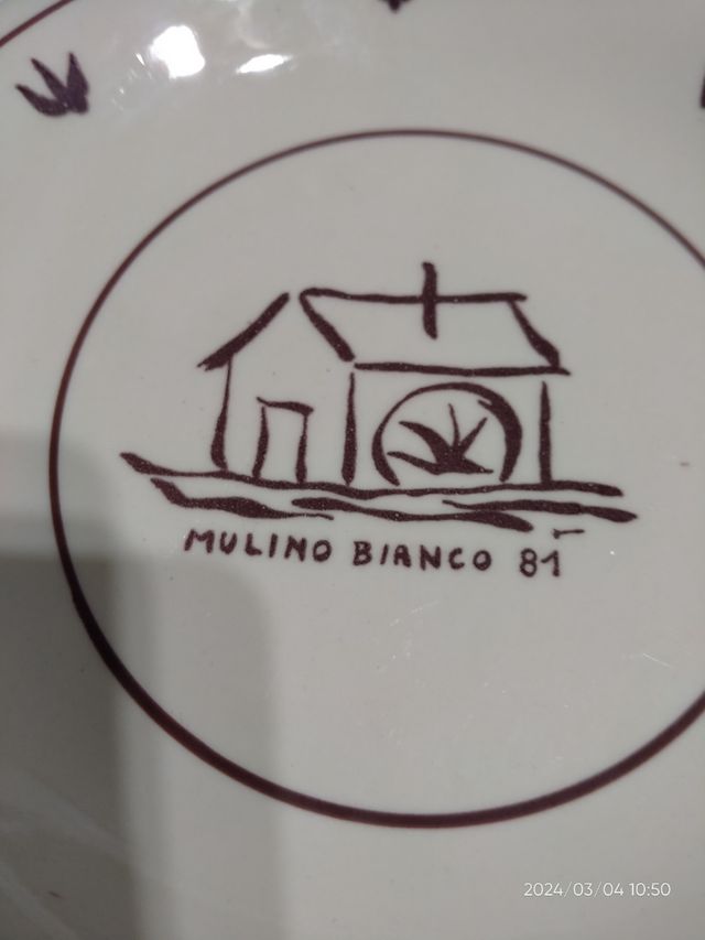 Brocca e piatto Mulino bianco 81 da collezione