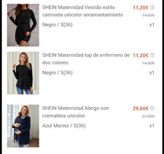 Vestido y camiseta premamá y lactancia Shein