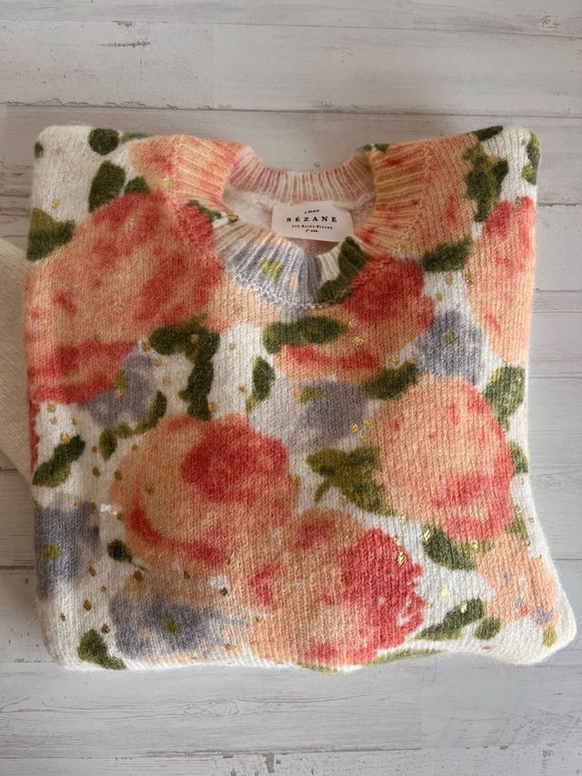 Jersey flores lana y alpaca