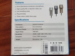 Microfono Condensatore OmniDirezionale iphone ipad