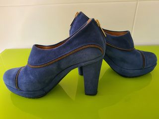 Zapato botín azul Pons Quitana.