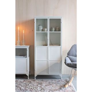 VITRINA BLANCA MIYA ALTA 2 PUERTAS