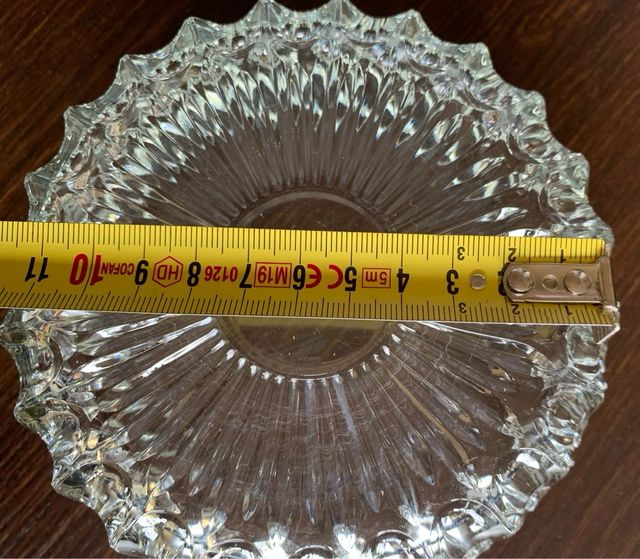 Cuenco, bol antiguo de cristal tallado francés