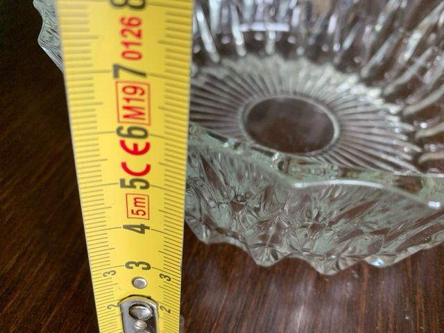 Cuenco, bol antiguo de cristal tallado francés