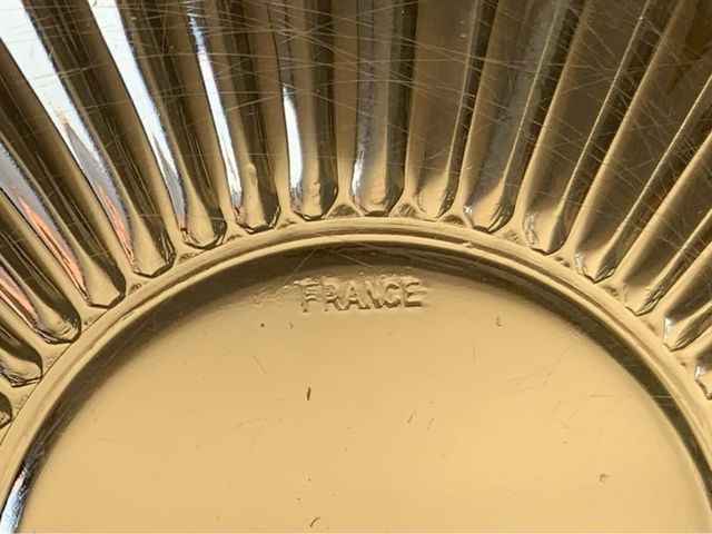 Cuenco, bol antiguo de cristal tallado francés