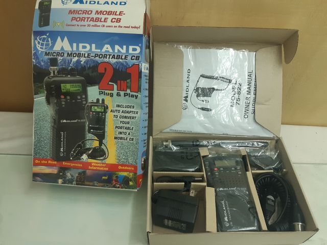 Midland 75-822 Rádio CB Portátil 2 em 1