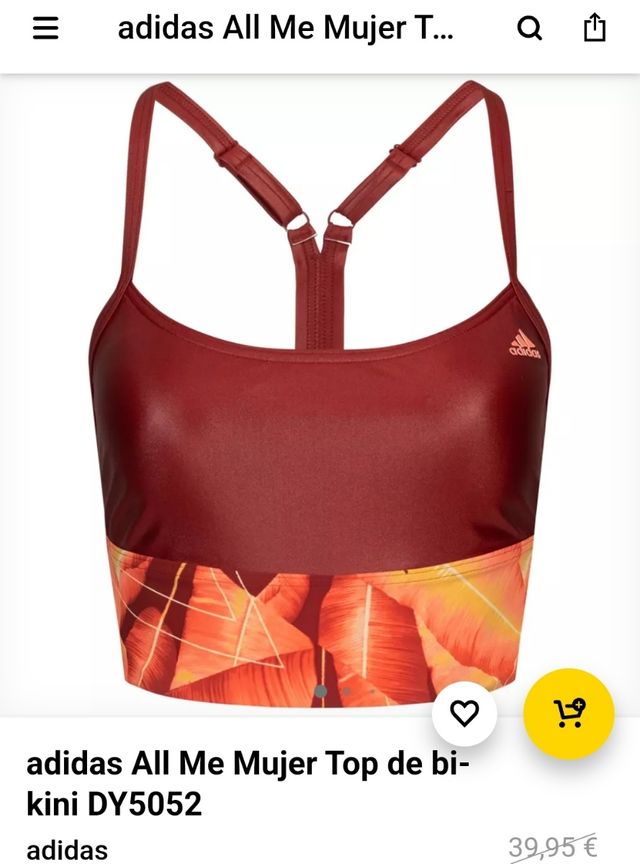 Top bikini allá be mujer Adidas M