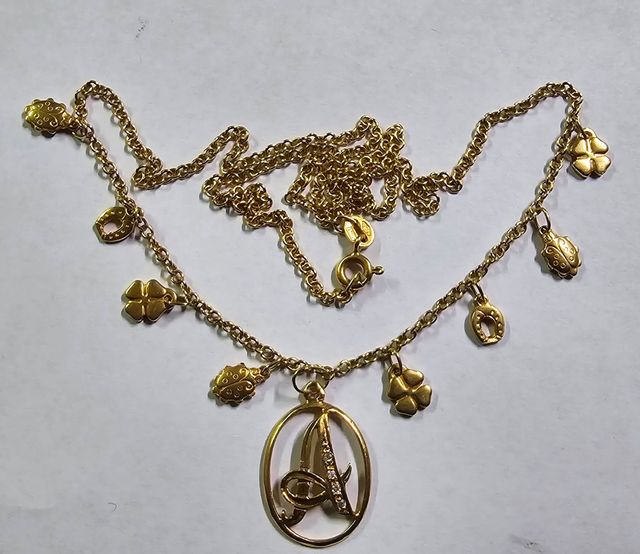 Colgante y cadena oro 18k 44cm 8,42g EN 6 MESES TE