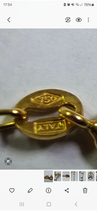 Colgante y cadena oro 18k 44cm 8,42g EN 6 MESES TE