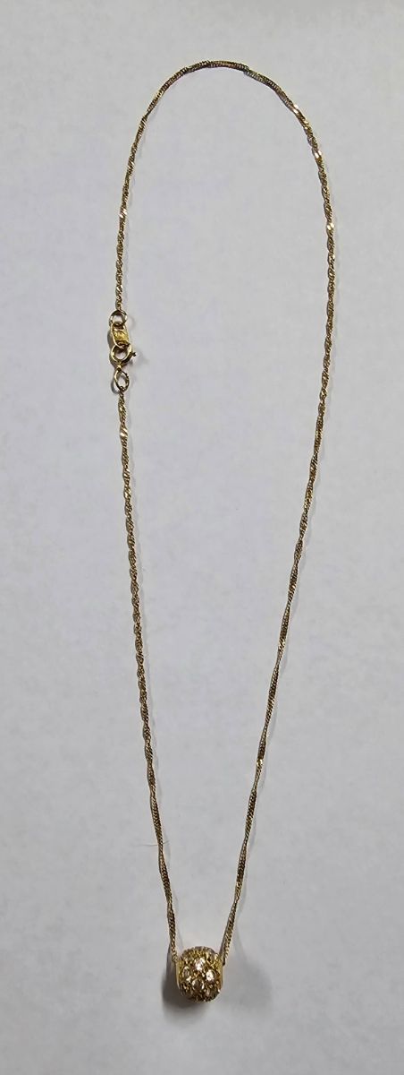 Gargantilla oro y colgante con pedreriate s