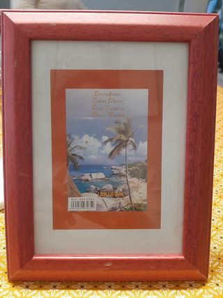 Marco foto madera rojizo