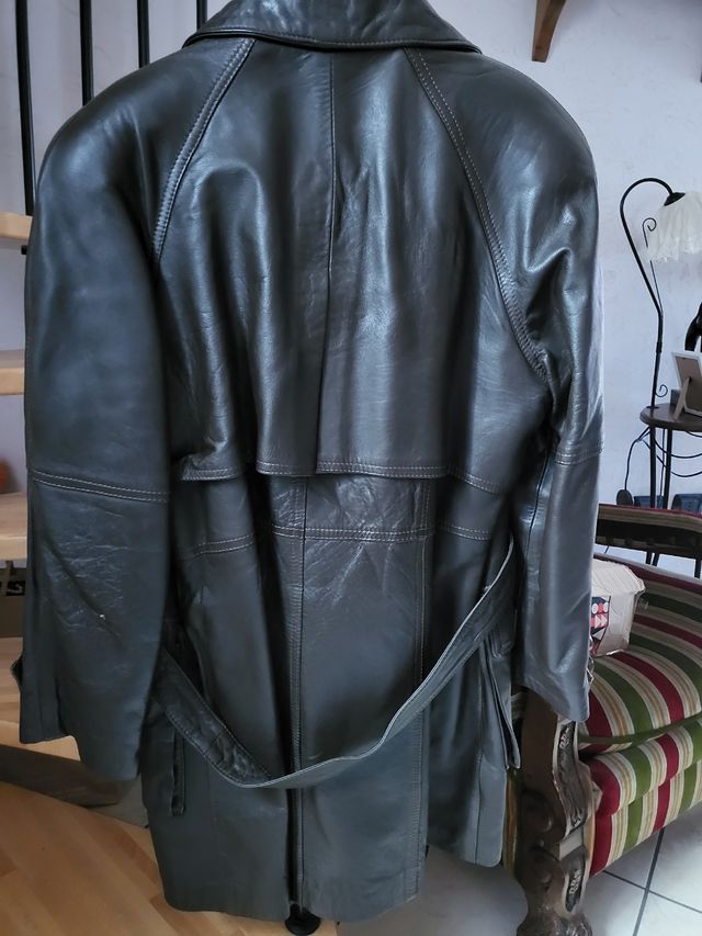 Soprabito in pelle marrone