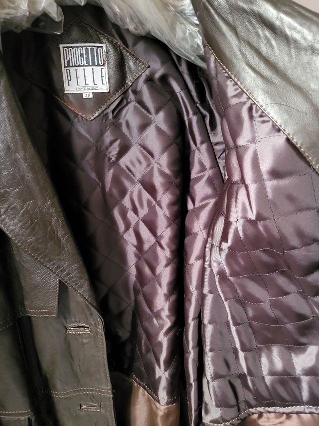 Soprabito in pelle marrone