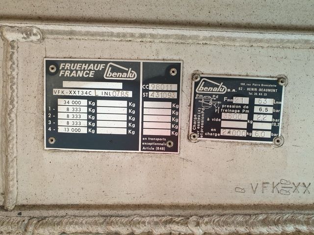 Bañera 3 ejes aluminio FRUEHAUF