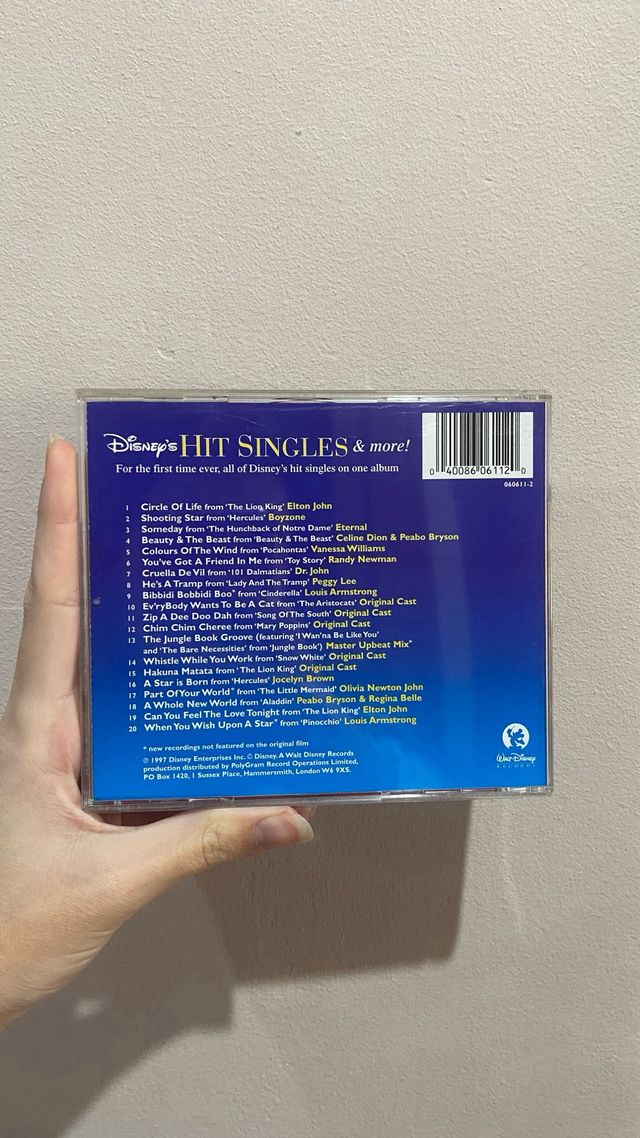 CD de música Disney Hit Singles & more