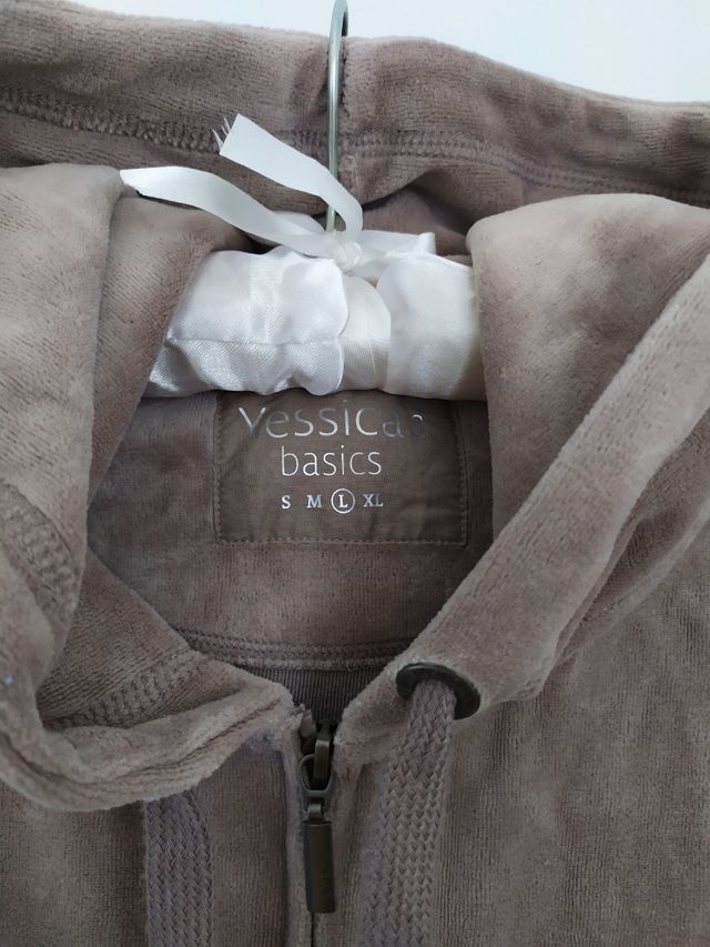 Felpa con zip effetto camoscio