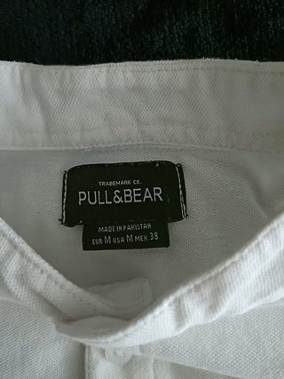 Polo Pull&Bear Talla M | blanco