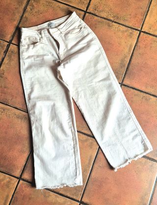 Pantalón Cortefiel Palazzo Blanco