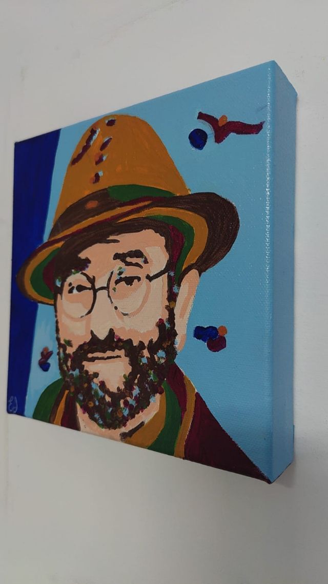 Canvas pop art Lucio Dalla