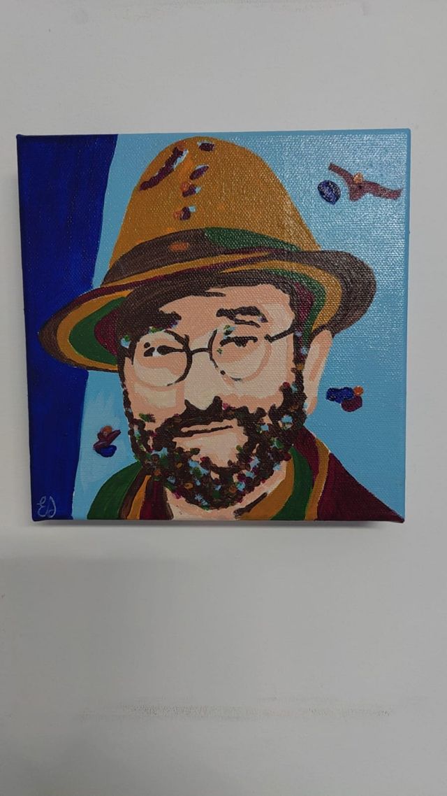 Canvas pop art Lucio Dalla