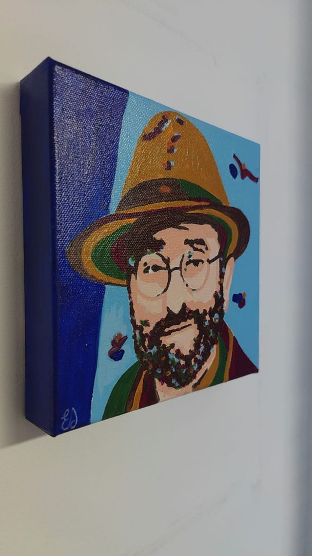 Canvas pop art Lucio Dalla