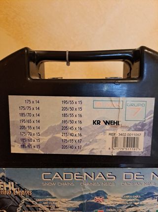 CADENAS COCHE PARA NIEVE - SIN ESTRENAR.