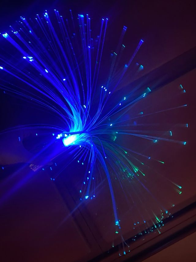 Lampada con fibre ottiche 