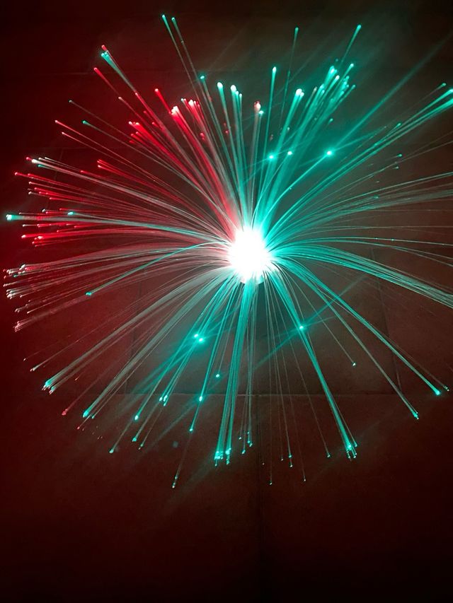 Lampada con fibre ottiche 