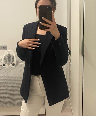 Blazer negro MANGO elegante, como nuevo, Talla S