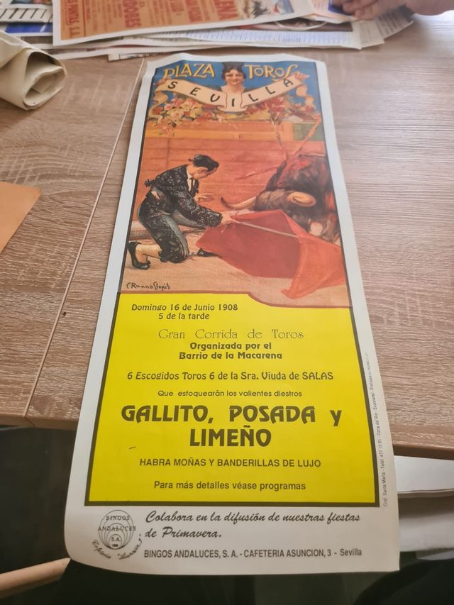Cartello della corrida del 1908