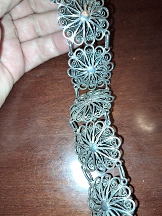 Pulsera plata artesanal antigua Holanda