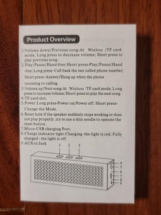 Cassa GOLD Speaker Wireless TF card col. ORO