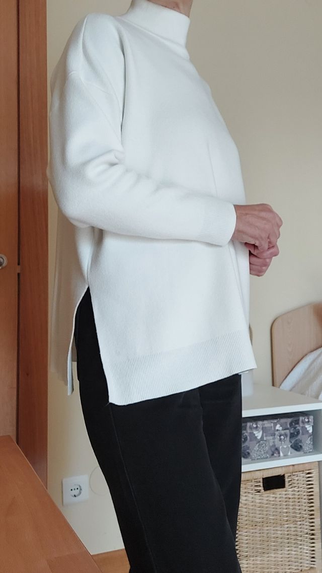 Jersey blanco/crema Stradivarius Talla S