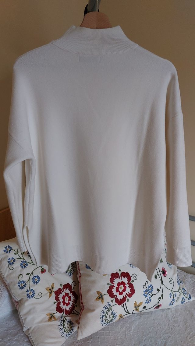 Jersey blanco/crema Stradivarius Talla S