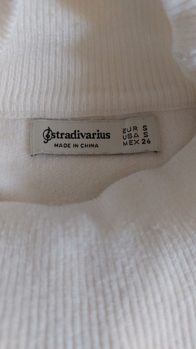 Jersey blanco/crema Stradivarius Talla S
