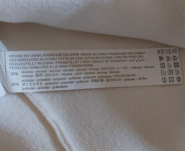 Jersey blanco/crema Stradivarius Talla S