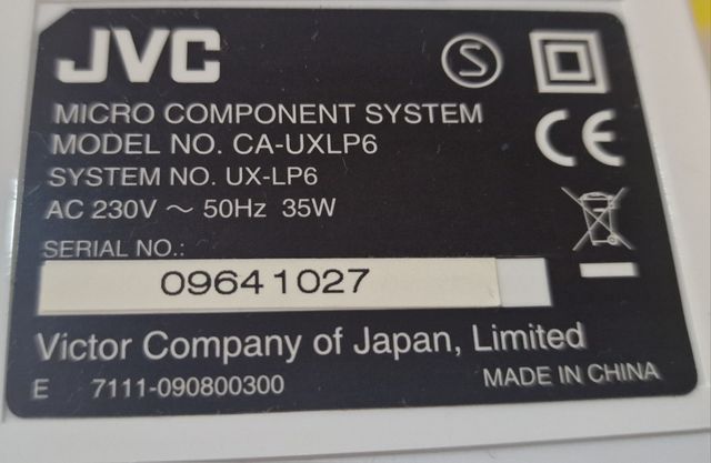 MINI CATENA JVC MODELLO SP-UXLP6