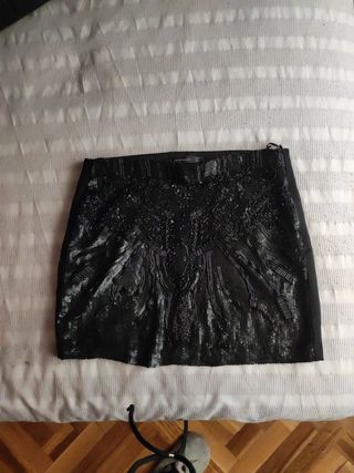 Minifalda lentejuelas negra