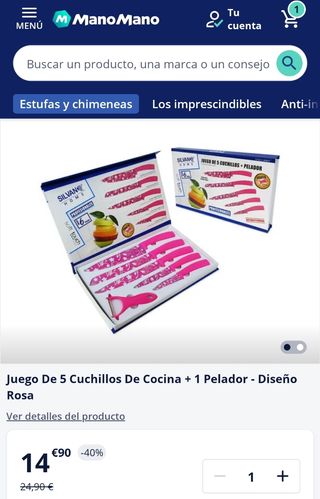 Set Cuchillos, flores