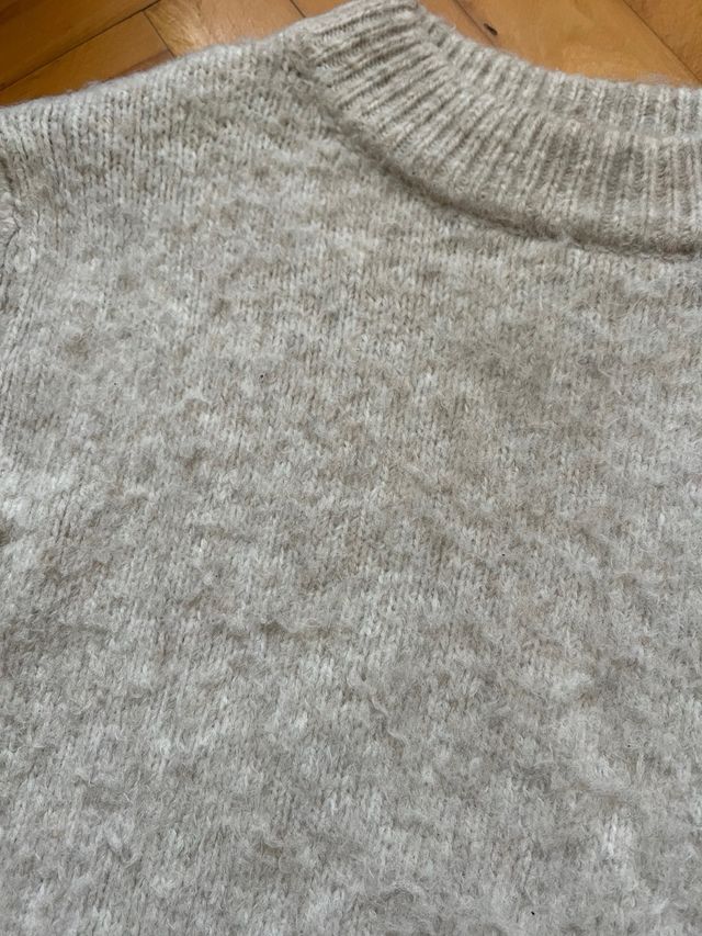 jersey de lana beige h&m