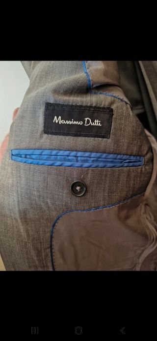 Traje Massimo Dutti gris 