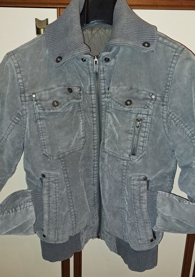 giubbino giubbotto giacca velluto coste L