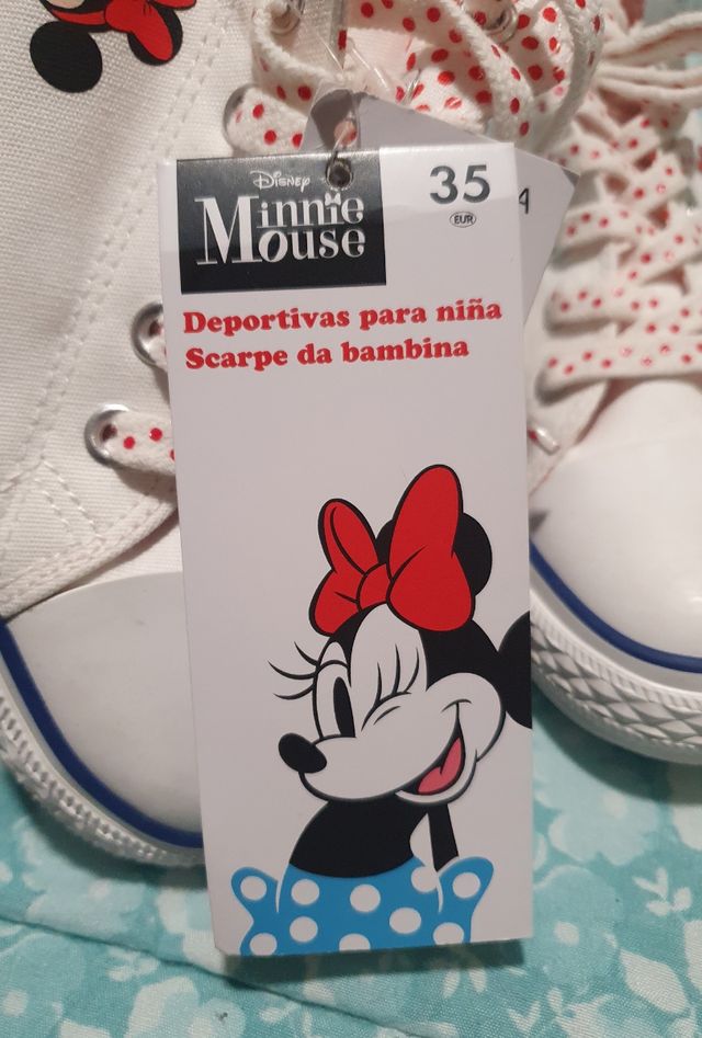Zapatillas lona Minnie talla 35