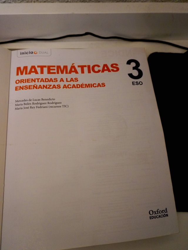 Libro Matemáticas 3 ESO Oxford Educación
