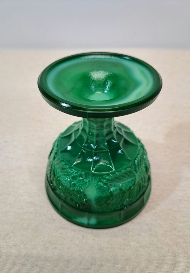 Copa de cristal de malaquita