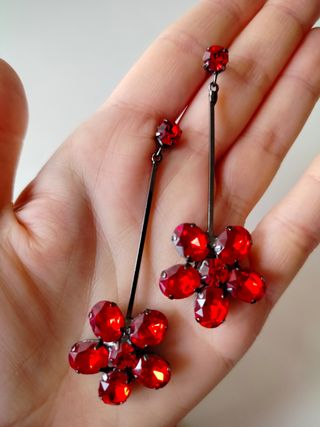 Conjunto Pendientes y Anillo abalorios.