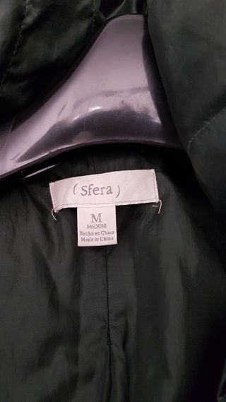 Abrigo acolchado verde mujer